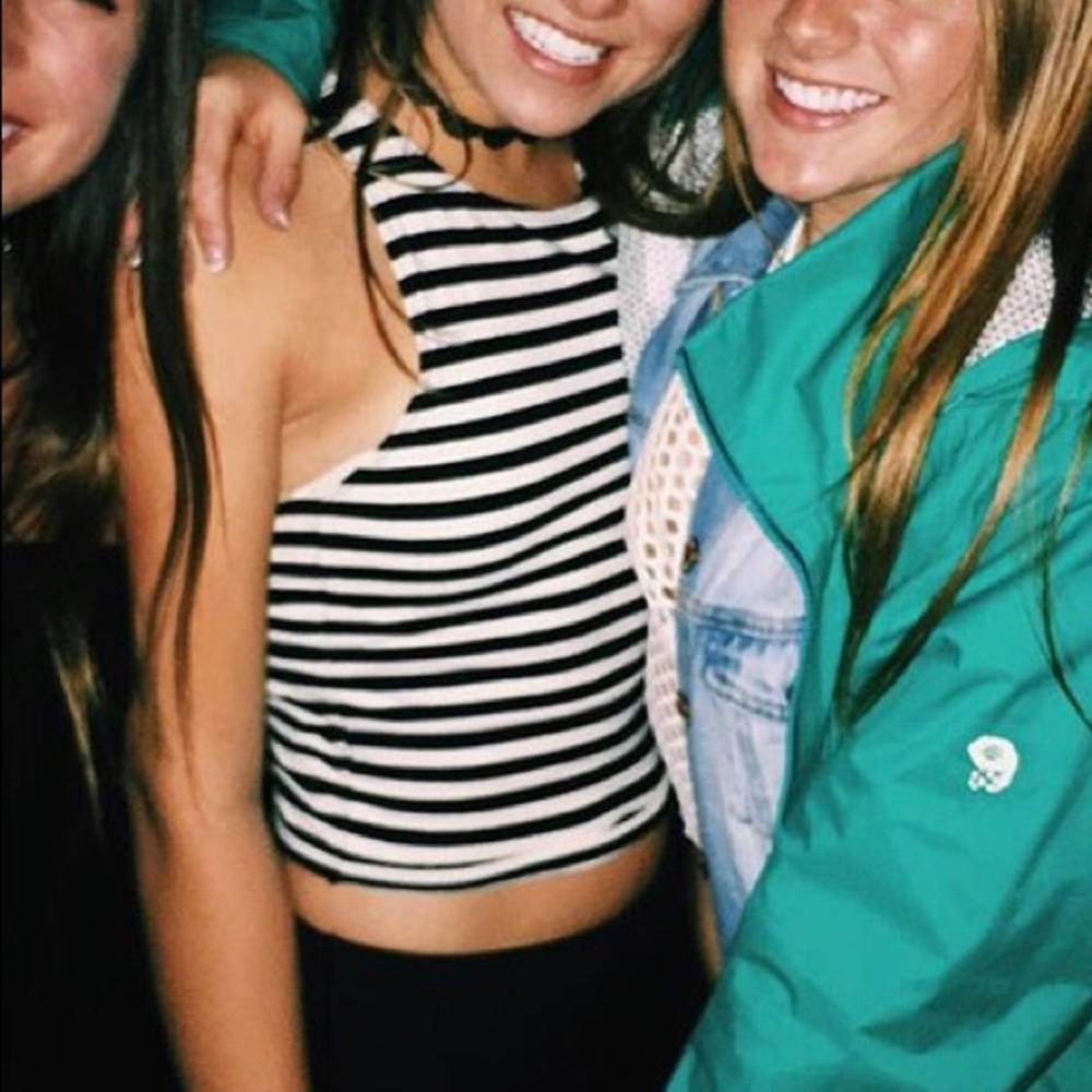 Striped racer back halter tank